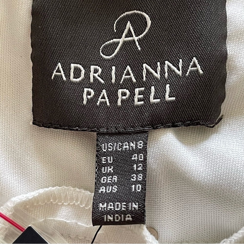 Adrianna Papell Beaded V-Neck Sheath Dress Size 8 NEW - Picture 13 of 15